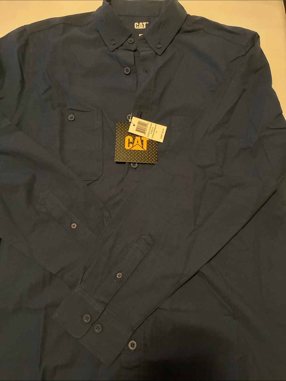 Caterpillar Dark Navy Button-Down Work Shirt